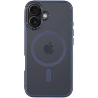 Tactical Hyperstealth прозрачен капак с MagSafe за iPhone 16 - тъмно син