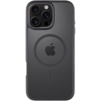Tactical Hyperstealth Transparent Cover with MagSafe за iPhone 16 Pro Max - Тъмно сив