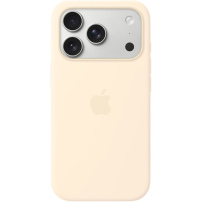 Оригинален Apple силиконов кейс с MagSafe за iPhone 17 Pro - ванилов
