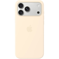 Оригинален Apple силиконов кейс с MagSafe за iPhone 17 Pro Max - ванилов