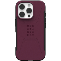 UAG Civilian Rugged Cover с MagSafe за iPhone 16 Pro Max - бордо