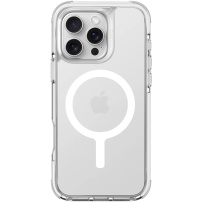 UNIQ Combat Luminous MagClick Case със светеща в тъмното рамка и MagSafe за iPhone 16 Pro Max - прозрачен
