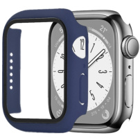 Enkay защитен калъф със закалено стъкло за Apple Watch 45mm - тъмно син