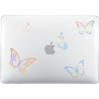 Гланцов прозрачен калъф с пеперуди за MacBook Air 13" (A2681 / A3113 / A3240 / A3449) - прозрачен