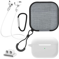 Практичен комплект 5в1 за AirPods Pro 2 - бял