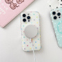 Гланцов калъф на точки и MagSafe за iPhone 16 Pro - ментов
