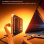 WEKOME WDC-C20 магнитен оплетен кабел за зареждане и данни - USB-C към USB-C - 1 м - оранжев