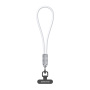 DUX DUCIS 2в1 силиконов кабел за зареждане и данни и каишка - USB-C към USB-C - 30 см - бял
