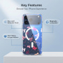 Прозрачен калъф с брокат, десен на панделки и MagSafe за iPhone 14 Pro Max - розов