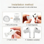 XDcase резервни силиконови тапи с почистваща пръчица за AirPods Pro 3 - XS/S/M/L - прозрачни