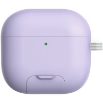 Калъф с разгъваема стойка и карабинер за AirPods 4 / 5 - лилав