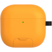 Калъф със сгъваема стойка и карабинер за AirPods 4 / 5 - жълт