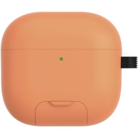 Калъф със сгъваема Стойка и карабинер за AirPods 4 / 5 - оранжев