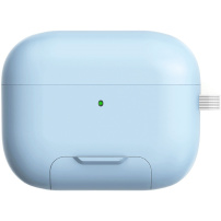 Калъф с разгъваща се стойка и карабинер за AirPods Pro 3 - син