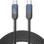 ENKAY Ice Clear оплетен кабел за зареждане и данни - USB-C към USB-C - 2 m - черен