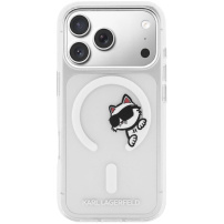 Karl Lagerfeld IML Choupette Peekaboo прозрачен калъф с MagSafe за iPhone 17 Pro Max - прозрачен