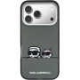 Karl Lagerfeld IML K&CH Heads Logo прозрачен калъф с MagSafe за iPhone 17 Pro Max - сив