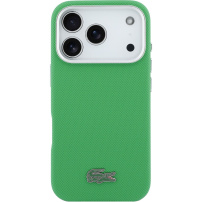 Lacoste Iconic Petit Pique Metal Logo калъф с MagSafe за iPhone 17 Pro Max - зелен