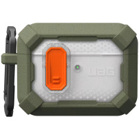 UAG Plasma удароустойчив калъф със закопчалка и карабинер за AirPods Pro 3 - маслиненозелен
