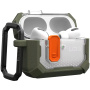 UAG Plasma удароустойчив калъф със закопчалка и карабинер за AirPods Pro 3 - маслиненозелен