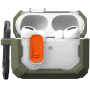 UAG Plasma удароустойчив калъф със закопчалка и карабинер за AirPods Pro 3 - маслиненозелен