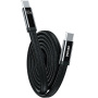 WEKOME WDC-C20 магнитен оплетен кабел за зареждане и данни - USB-C към USB-C - 1 m - черен