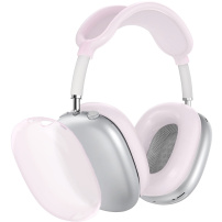 4в1 полупрозрачен силиконов калъф за AirPods Max 1 / 2 - розов