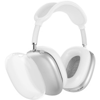 4в1 прозрачен силиконов калъф за AirPods Max 1 / 2 - бял