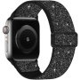 Блестяща найлонова каишка с плъзгаща се катарама за Apple Watch 42mm / 41mm / 40mm / 38mm - черна