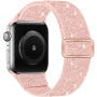 Блестяща найлонова каишка с плъзгаща се катарама за Apple Watch 42mm / 41mm / 40mm / 38mm - розова