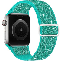 Блестяща найлонова каишка с плъзгаща се катарама за Apple Watch 42mm / 41mm / 40mm / 38mm - тюркоазена