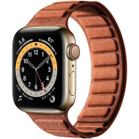 Велурена магнитна каишка за Apple Watch 42mm / 41mm / 40mm / 38mm - кафява