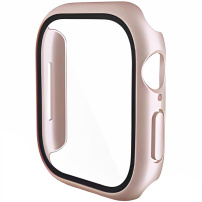 ENKAY метален кейс със закалено стъкло за Apple Watch 46mm - розов