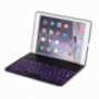 WITSPAD алуминиев кейс с цветно осветена Bluetooth клавиатура за iPad 9,7" (2017/2018) / Pro 9,7" / Air 1 / 2 - черен