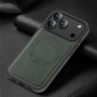 Защитен калъф от PU кожа с MagSafe за iPhone 17 Pro - тъмносив