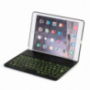 WITSPAD алуминиев кейс с цветно осветена Bluetooth клавиатура за iPad 9,7" (2017/2018) / Pro 9,7" / Air 1 / 2 - черен