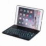 WITSPAD алуминиев кейс с цветно осветена Bluetooth клавиатура за iPad 9,7" (2017/2018) / Pro 9,7" / Air 1 / 2 - черен