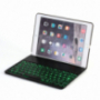 WITSPAD алуминиев кейс с цветно осветена Bluetooth клавиатура за iPad 9,7" (2017/2018) / Pro 9,7" / Air 1 / 2 - черен