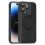 Защитен калъф от PU кожа с MagSafe за iPhone 14 Pro Max - черен