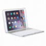 WITSPAD алуминиев кейс с цветно осветена Bluetooth клавиатура за iPad 9,7" (2017/2018) / Pro 9,7" / Air 1 / 2 - сребърен