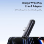 ESSAGER 2в1 аудио и зареждаща редукция - 2x USB-C към USB-C - сива