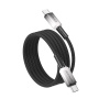DUX DUCIS WLCM Series оплетен кабел за зареждане и данни - USB-C към USB-C - 1 m - черен