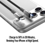 DUX DUCIS WLCM Series оплетен кабел за зареждане и данни - USB-C към USB-C - 1 m - черен