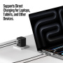 DUX DUCIS WLCM Series оплетен кабел за зареждане и данни - USB-C към USB-C - 1 m - черен