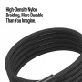 DUX DUCIS WLCM Series оплетен кабел за зареждане и данни - USB-C към USB-C - 1 m - черен