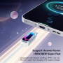 ESSAGER оплетен кабел за зареждане и данни с подсветка - USB-A към USB-C - 2 m - черен