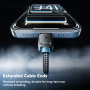 ESSAGER 4в1 зареждаща и за данни редукция - USB-C към 2x USB-C / Lightning / micro USB - черна