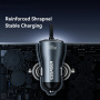 ESSAGER ES-CC29 комплект зарядно за кола с портове USB-C / USB-A и кабел USB-C - 108W - 1,2 m - сив