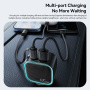 ESSAGER F779 комплект зарядно за кола с USB-C / USB-A портове и прибиращ се Кабел USB-C - 45W - 75 cm - черна