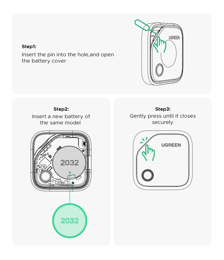 UGREEN CM816 смарт локатор с поддръжка на Find My - розов